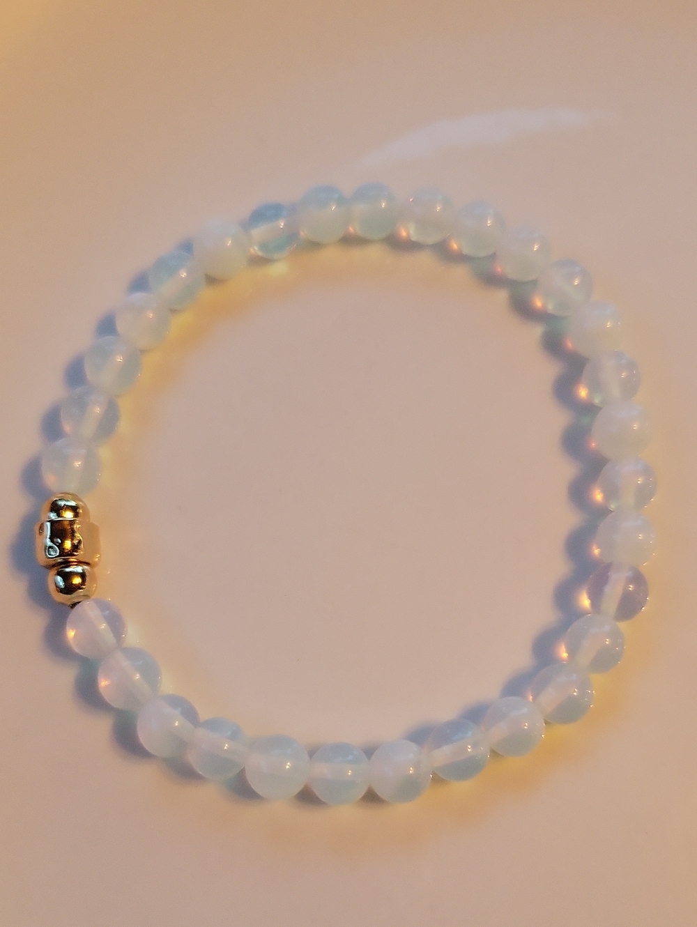 White Opal Stretchy Bracelet